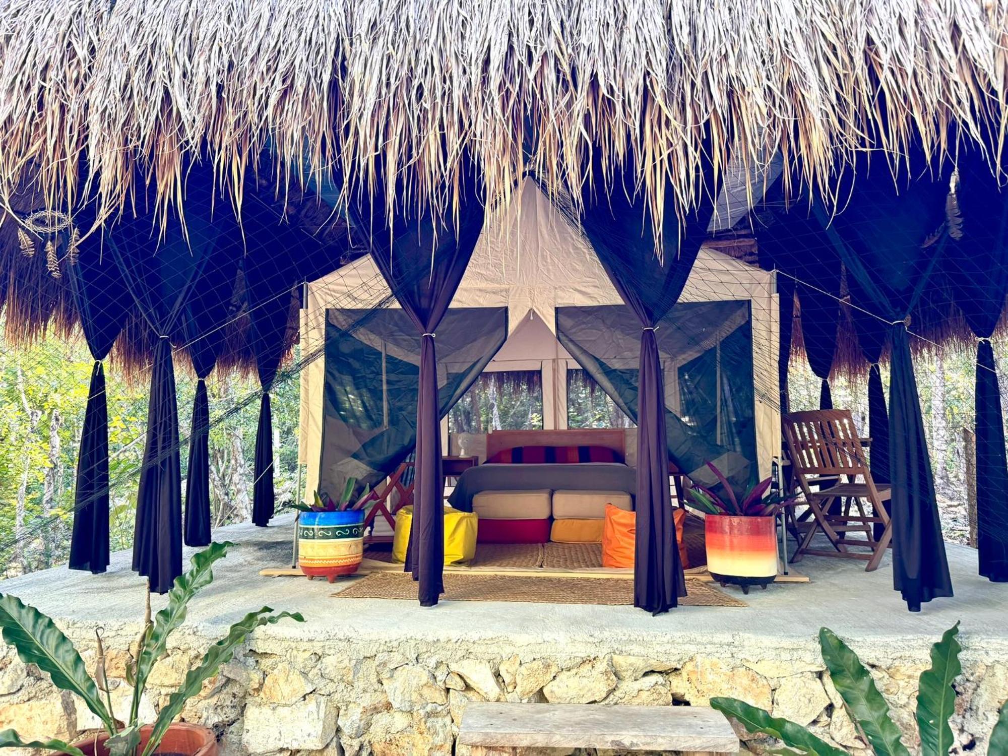 Готель Glamping Bunga Lotus Тулум Екстер'єр фото